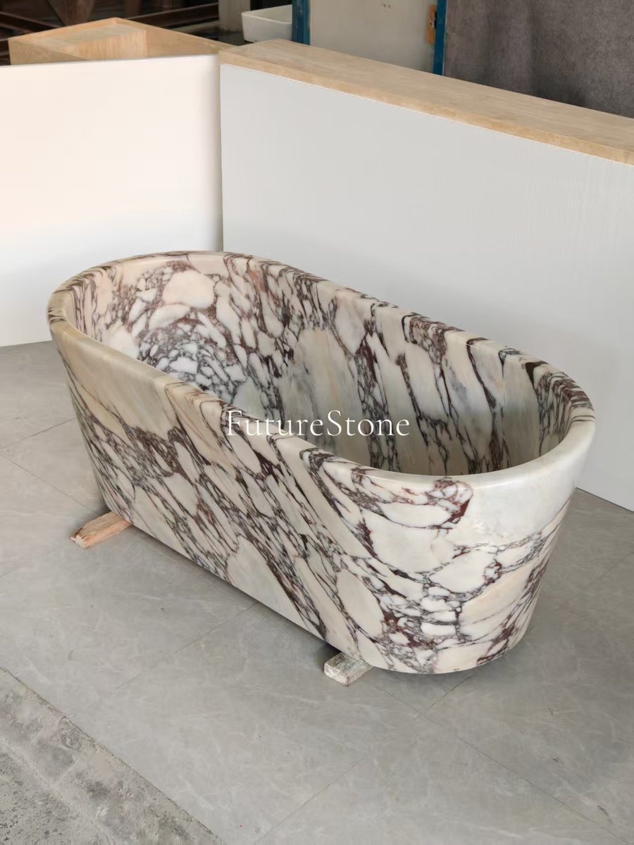 FutureStone86's tweet photo. Extraordinary &amp; Luxury Marble Bathtub

Material: Calacatta Viola

Email: nick@futurestone.cn
WhatsApp &amp; WeChat: +86 16676606642
Web: https://t.co/ODiFvj5cwr

#futurestone #stonefactory #naturalmarble #CustomFurniture #bathroomrenovation #bathtub #calacattaviola #luxurymansion https://t.co/gueodFmEwV