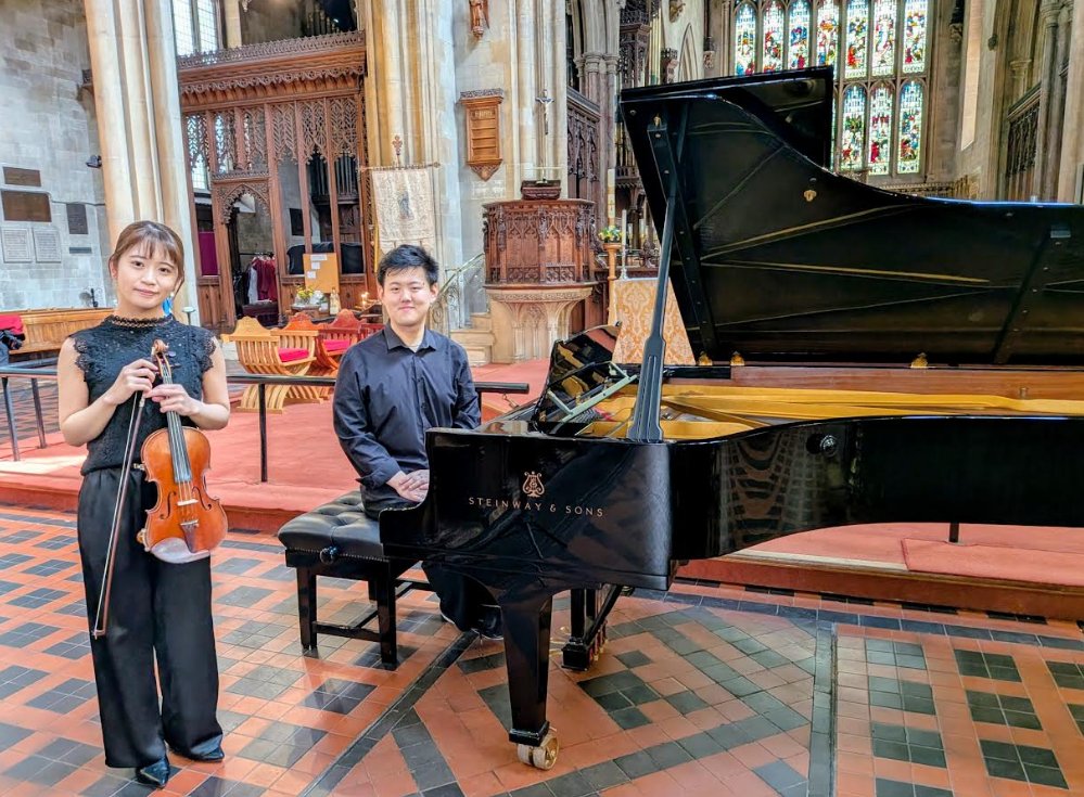 croydonminster's tweet photo. Don't miss today's Lunchtime Recital at 1:10 PM! 
We're welcoming Yuno Akiyama &amp; Mark Zang for a stunning Beethoven performance. Free entry (suggested £5 donation). Mark was a Croydon Choral Scholar just 2 years ago - welcome back!

#Croydon #LiveMusic #ClassicalMusic https://t.co/nvYU3IxEHu