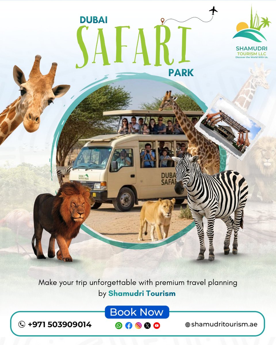 shamudritour's tweet image. Wild adventures await in Dubai Safari Park! 🐾✨
Step into the wild side of Dubai 🌴🐅🦁

Plan your perfect trip with Shamudri Tourism today! ✈️🌍
📞 +971 503909014
🌐 shamudritourism.ae

#dubaisafaripark #dubaitravel #safariadventure #exploredubai #shamudritourism