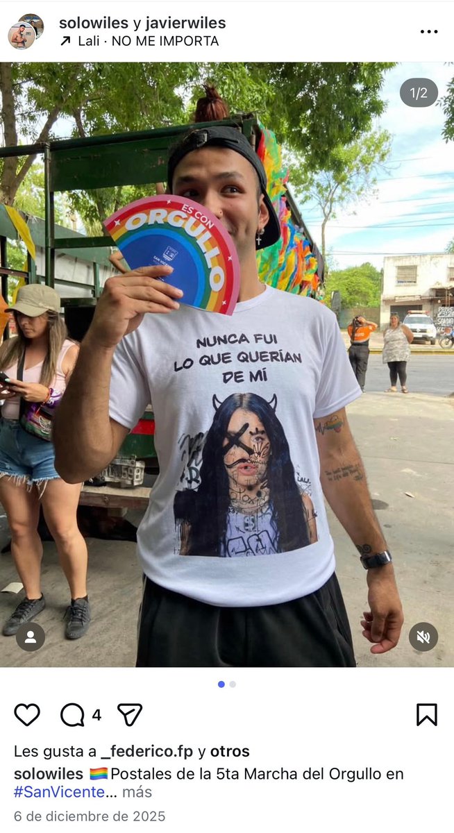 Pareja puso como vocero de LLA San Vicente a un veneco fanatico de Lali Deposito. La remera que usa es justamente la del disco dedicado a Milei. Asi estamos. Abz!