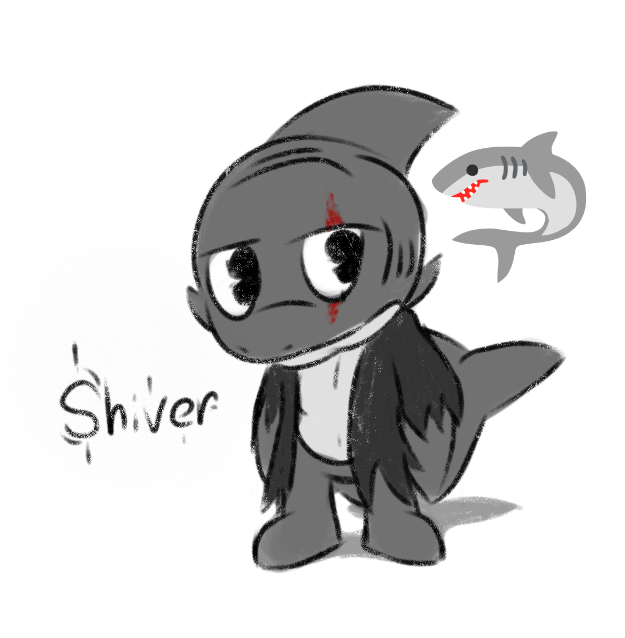 Timkho2's tweet photo. Now to other things, on days thought of making some of own HTF OCs just for fun. SO here's one of them - Shiver the Shark! 

Supposedly Russell's rival. He also has asthma due of him being able to breath with both nose and gills lol yes ez.

#htf #happytreefriends #russell #shark https://t.co/Aun9ToDqGr