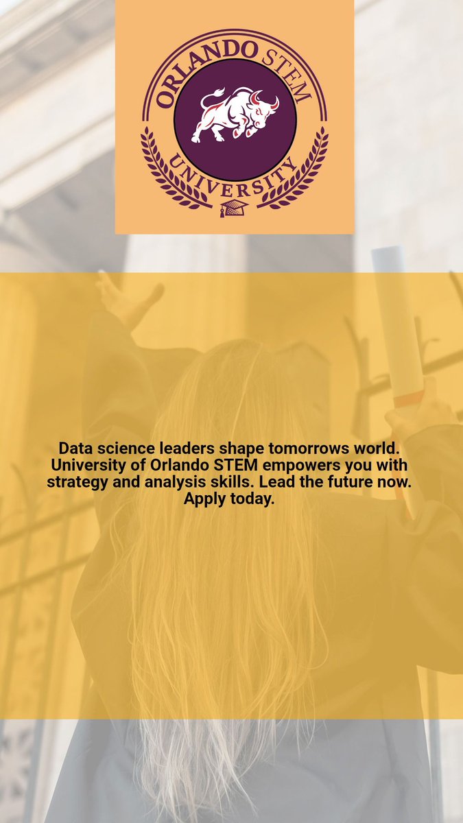 orlando_STEM's tweet image. 🚀 Lead the data revolution.
Master the strategy &amp;amp; analysis skills that build the future.
Your journey to becoming a data science leader starts here.
👉 Ready to shape tomorrow? Save this post and apply now!
#DataScience #FutureLeaders #STEMEducation #OrlandoSTEM #LeadTheFuture