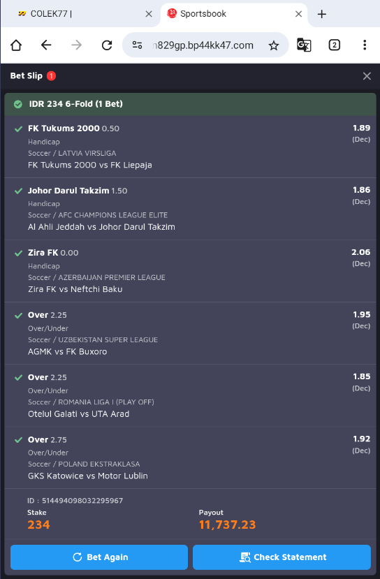 Parlay Bola Malam Ini
