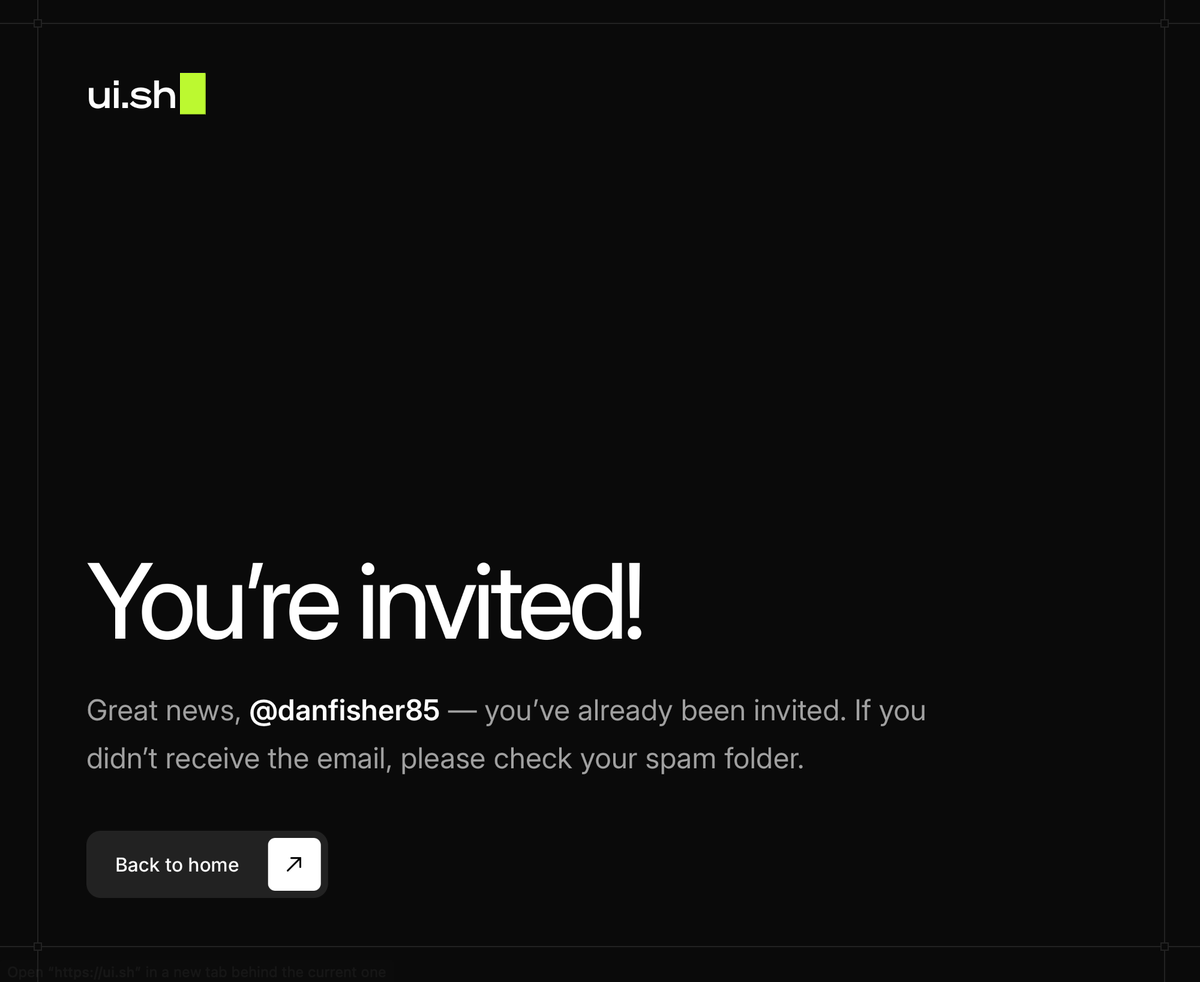 danfisher_dev's tweet photo. @adamwathan Could you please resend me an invite link? Can't find it :( https://t.co/O1qMMAKUJ1