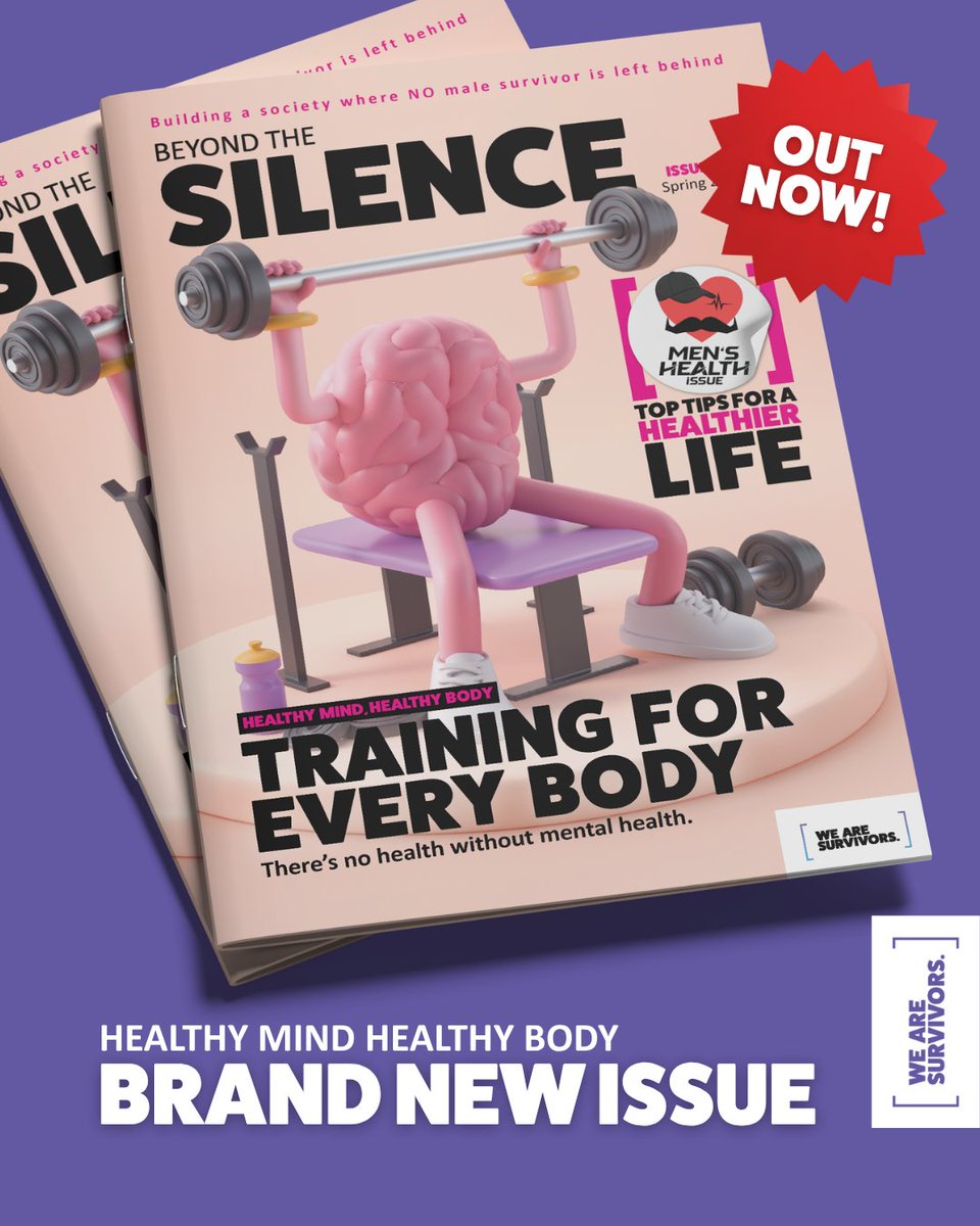 ThisIsSurvivors's tweet image. With a focus on men's health, both physical and mental, the brand new issue of our magazine Beyond The Silence is available to read and download today. Dive in at wearesurvivors.org.uk/breakthesilenc… #MensHealth #BeyondTheSilence