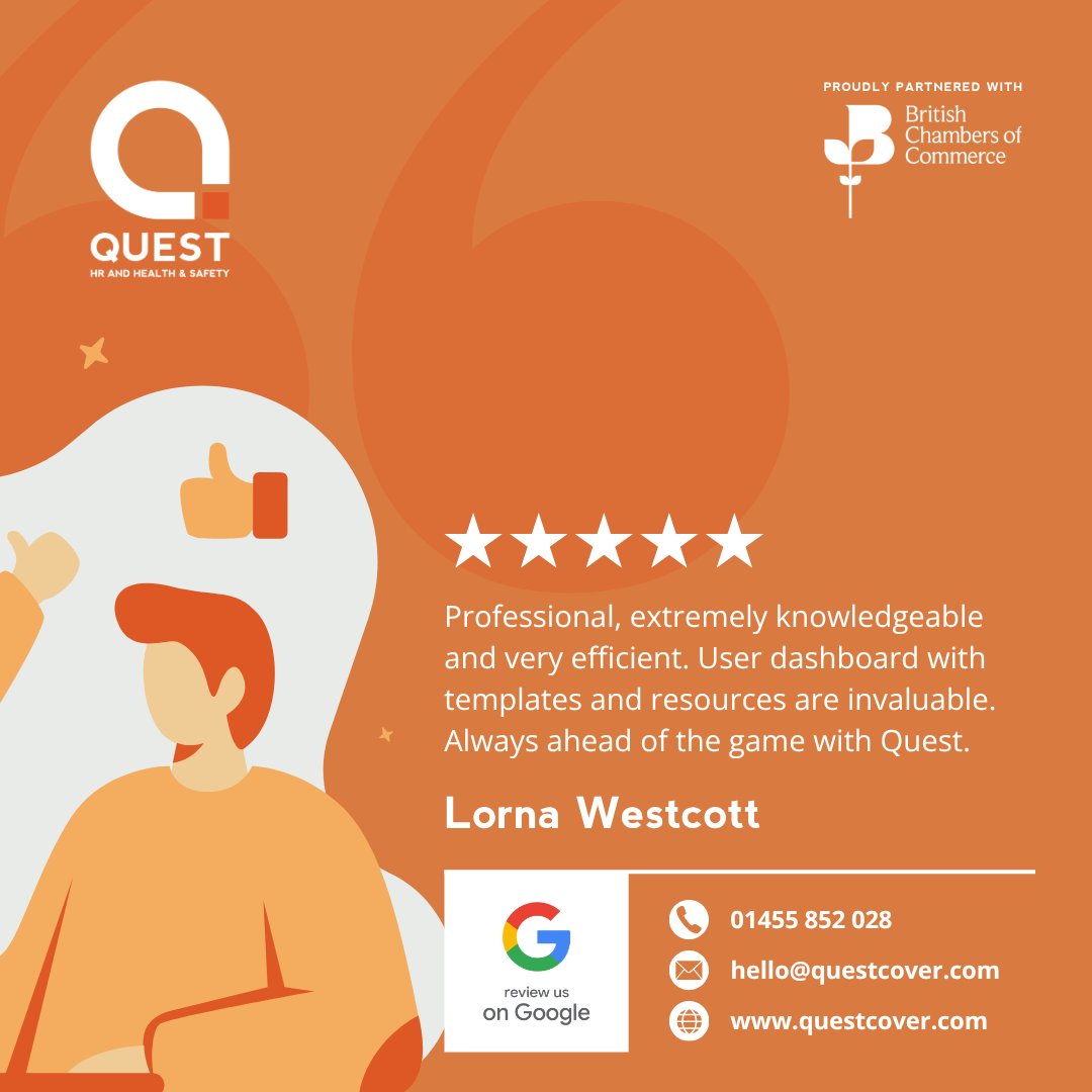 questcover's tweet image. Sometimes, the shortest reviews say the most.

Helping our clients stay ahead of the game is what we aim for, especially when it comes to HR and compliance 🤝

Book your complimentary ERA compliance review: ow.ly/a0MC50YKuFi

#CustomerSatisfaction #GoogleReviews #HRSupport