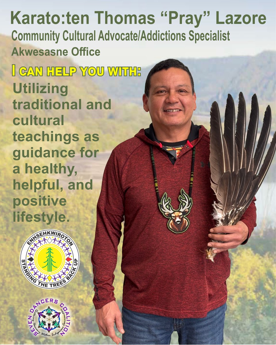 #CulturalAdvocate #AddictionsSpecialist #TraditionalTeachings #CommunitySupport #Akwesasne #CulturalGuidance #SevenDancersCoalition <a href="/7DancersCo/">7Dancers Coalition</a>