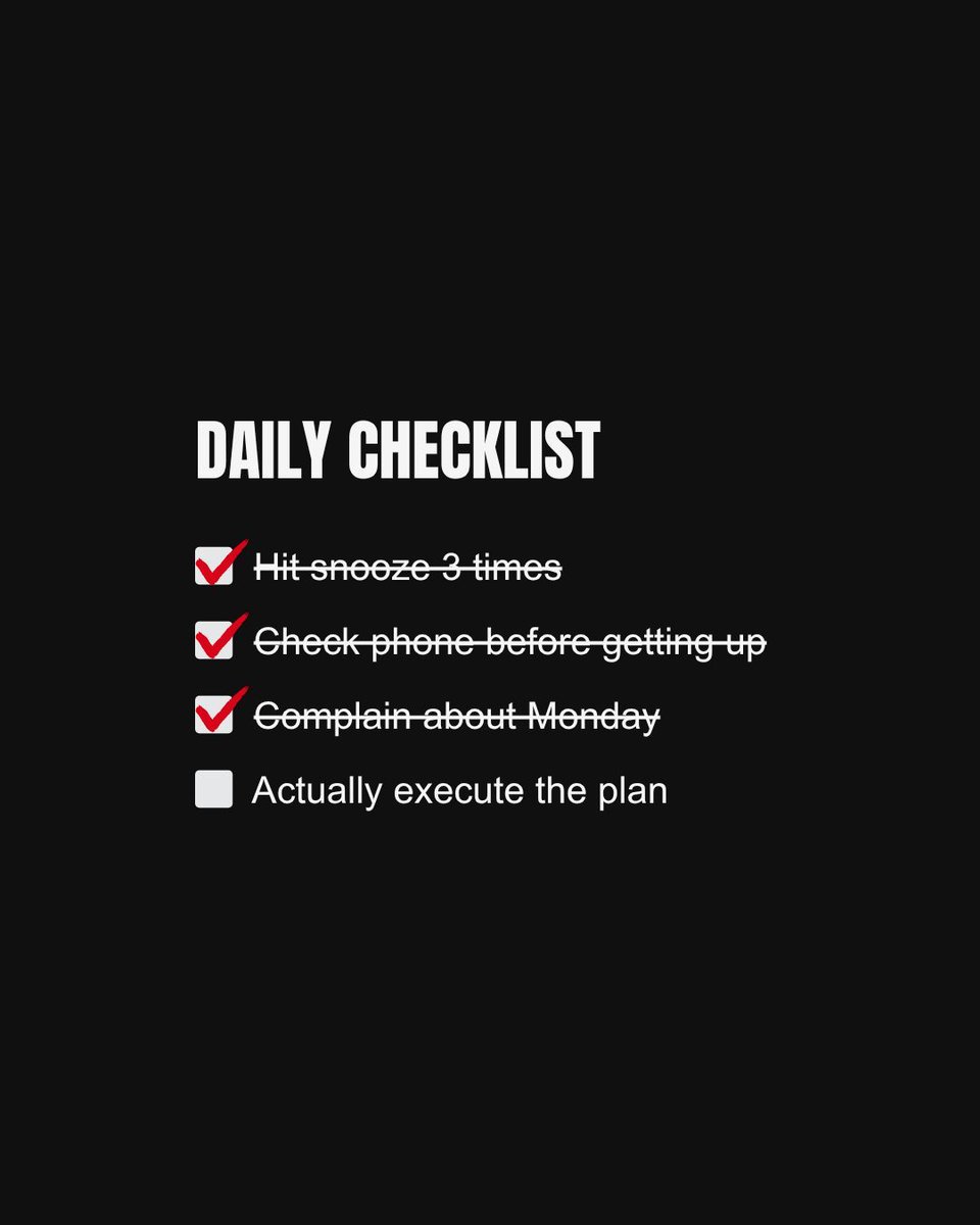 The plan doesn't care how comfortable the bed is. It doesn't care what day it is. It just waits for the person who finally decides to start doing.

If your plan involves the markets, trend following is where execution actually gets rewarded. Link in bio.

#mondaymotivation