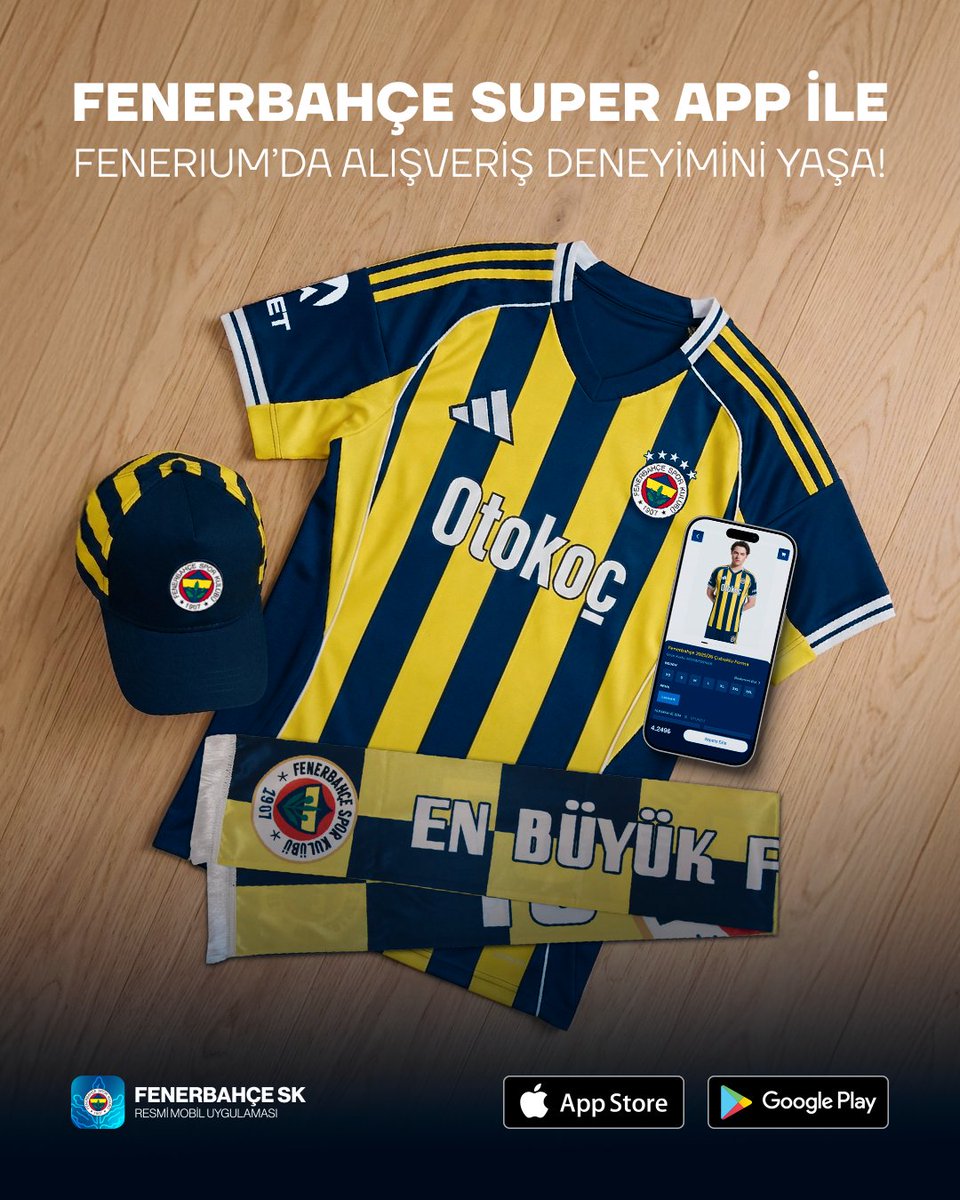 FBSKSuperApp's tweet photo. 💛💙 Formadan atkıya, şapkadan en özel parçalara…
Fenerium alışverişinin en kolay yolu Fenerbahçe Super App’te!

📲 FBSK Super App'i indirmek için; https://t.co/3M5nNZCxtE https://t.co/2MUO73PXuO