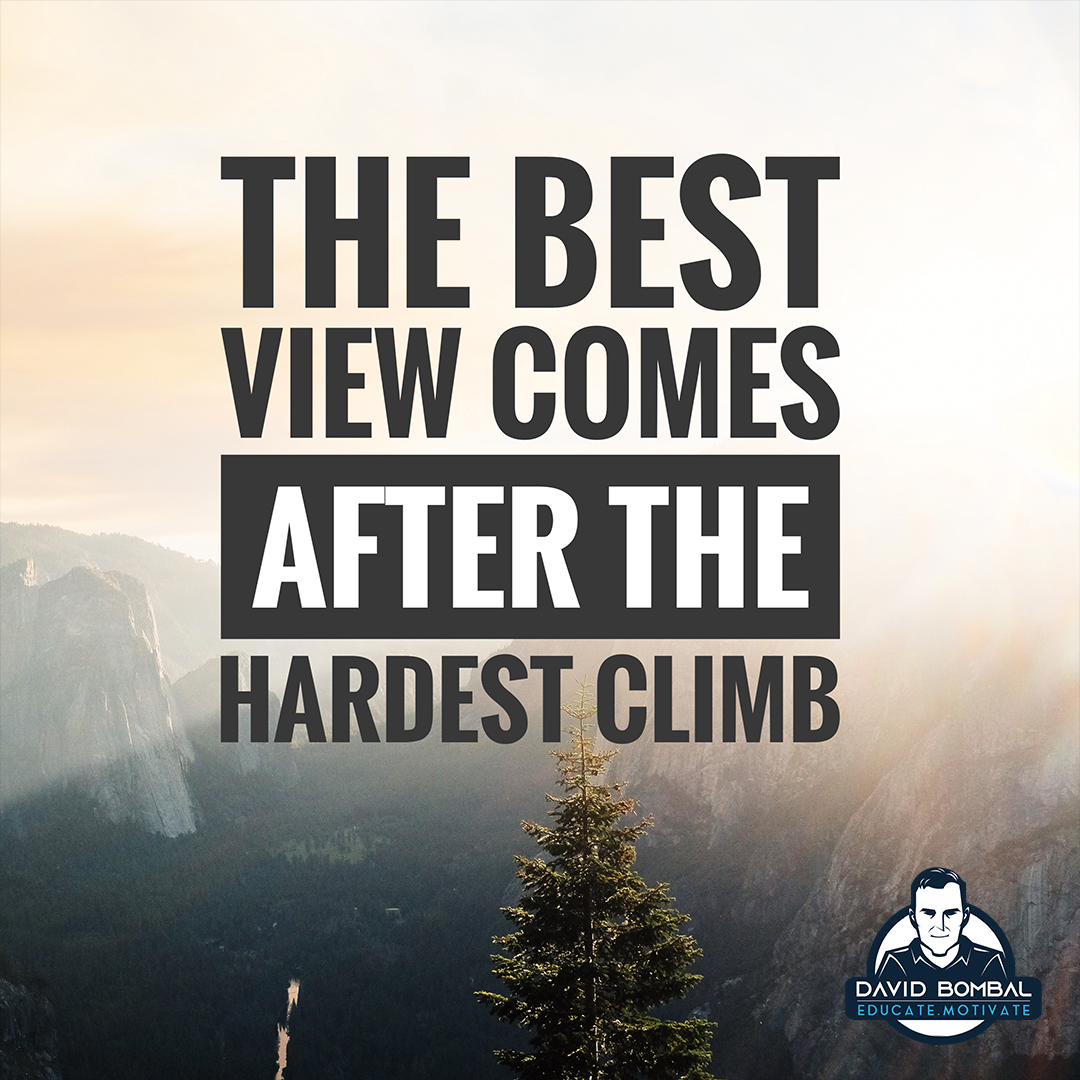 davidbombal's tweet image. The best view comes with the hardest climb.

#DailyMotivation #inspiration #motivation #bestadvice #lifelessons #changeyourmindset
