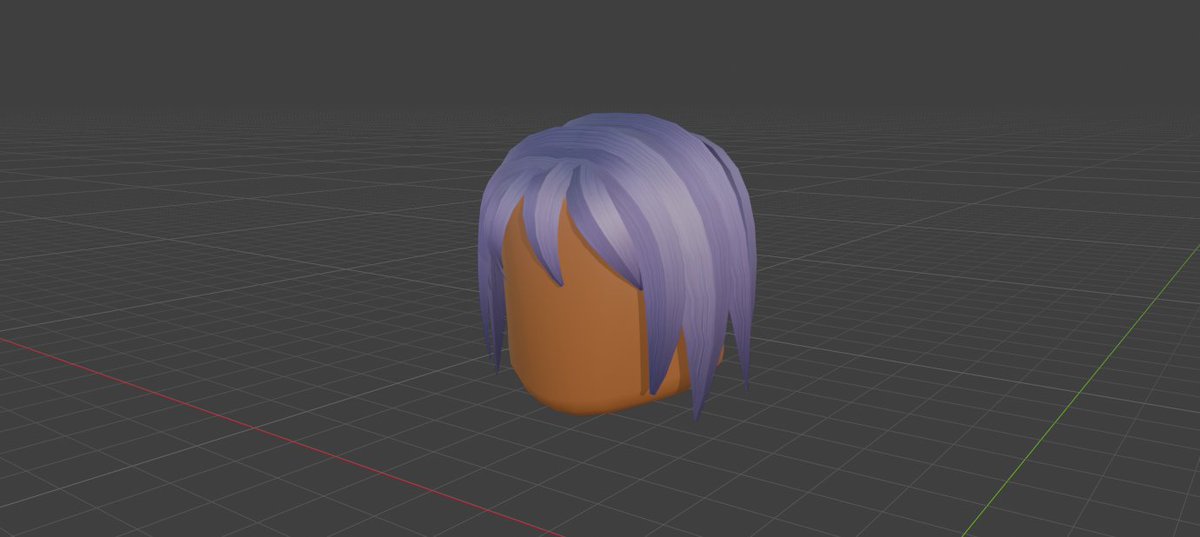 JhanaSardinha's tweet image. Terceiro cabelinho de roblox que eu fiz no blender :3
..acabei esquecendo de adicionar alguns detalhes da referência ;-;
Referência anexada.

#blender #3d #roblox #robloxUGC