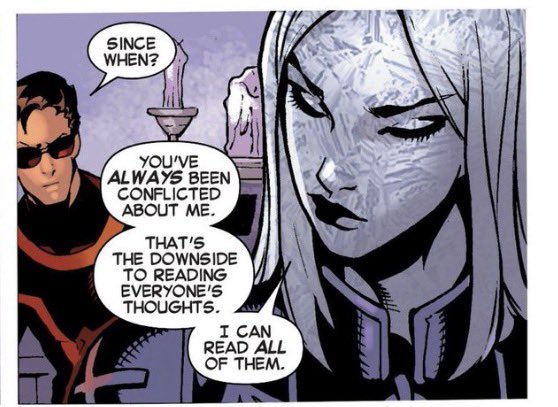 Hussy616's tweet image. If there is one character who has stood by #Cyclops and even walked into the flames for him after death it’s #EmmaFrost. #XMen