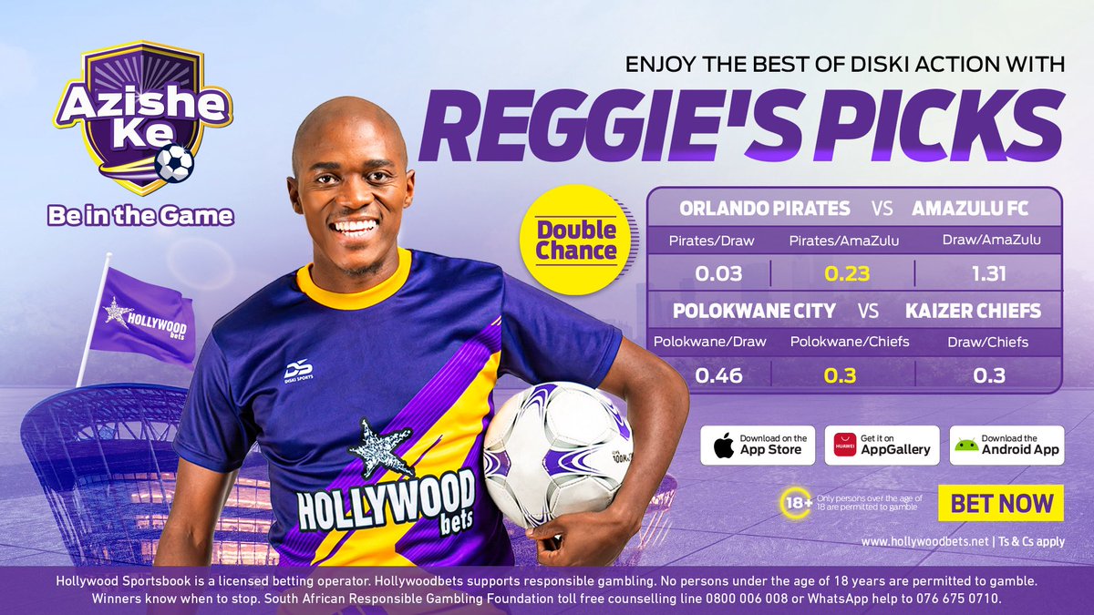 Enjoy football with my picks this weekend, place a bet of R10 or
