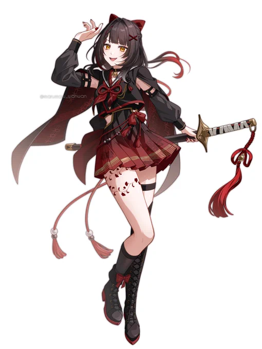 前に描いたOCちゃんのデザインリメイクして立ち絵にした