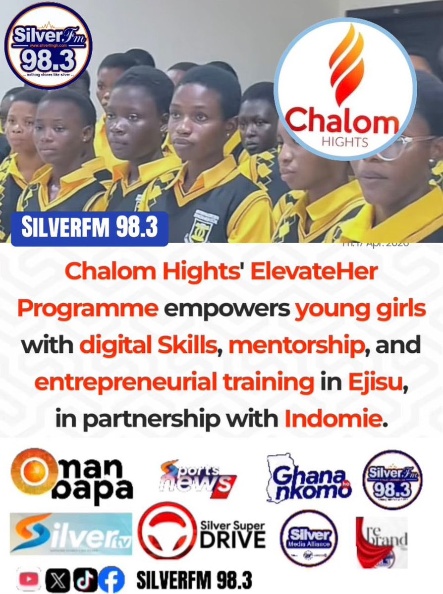 SilverfmGH's tweet image. 📍📍📍Chaplin Hights’ ElevateHer Programme empowers young girls with digital skills, mentorship, and entrepreneurial training in Ejisu, in partnership with Indomie. #SilverScreen #ghanahonkomo #fypシ #SilverEntertainment #silverfm #silver