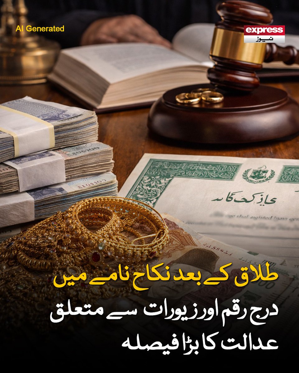 Roznama_Express's tweet image. ہائیکورٹ اسی صورت فیملی کورٹ کے فیصلوں میں مداخلت کرتی ہے جب وہ قانون کے مطابق نہ ہوں، عدالت

مزید جانیں: express.pk/story/2808960/

#Court #Case #marriage #wedding #Divorce #groom #Bride #Latestnews #ExpressNews