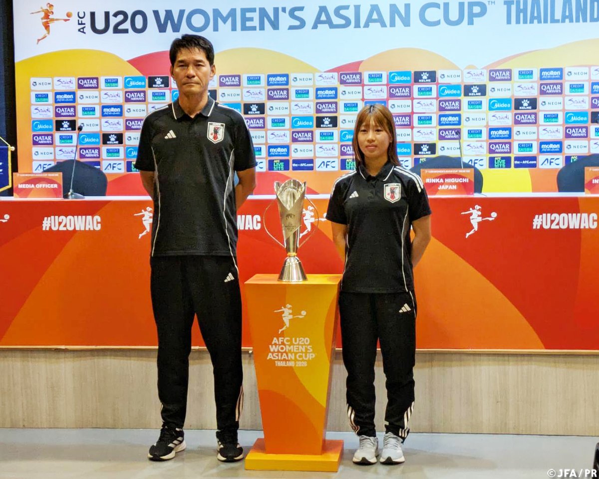 🔹U-20日本女子代表🔹 本日行われた前日会見に、井尻明監督と樋口梨花選手が出席しました🎙 いよいよ明日、アジアの頂点を懸けた決勝戦 ...
