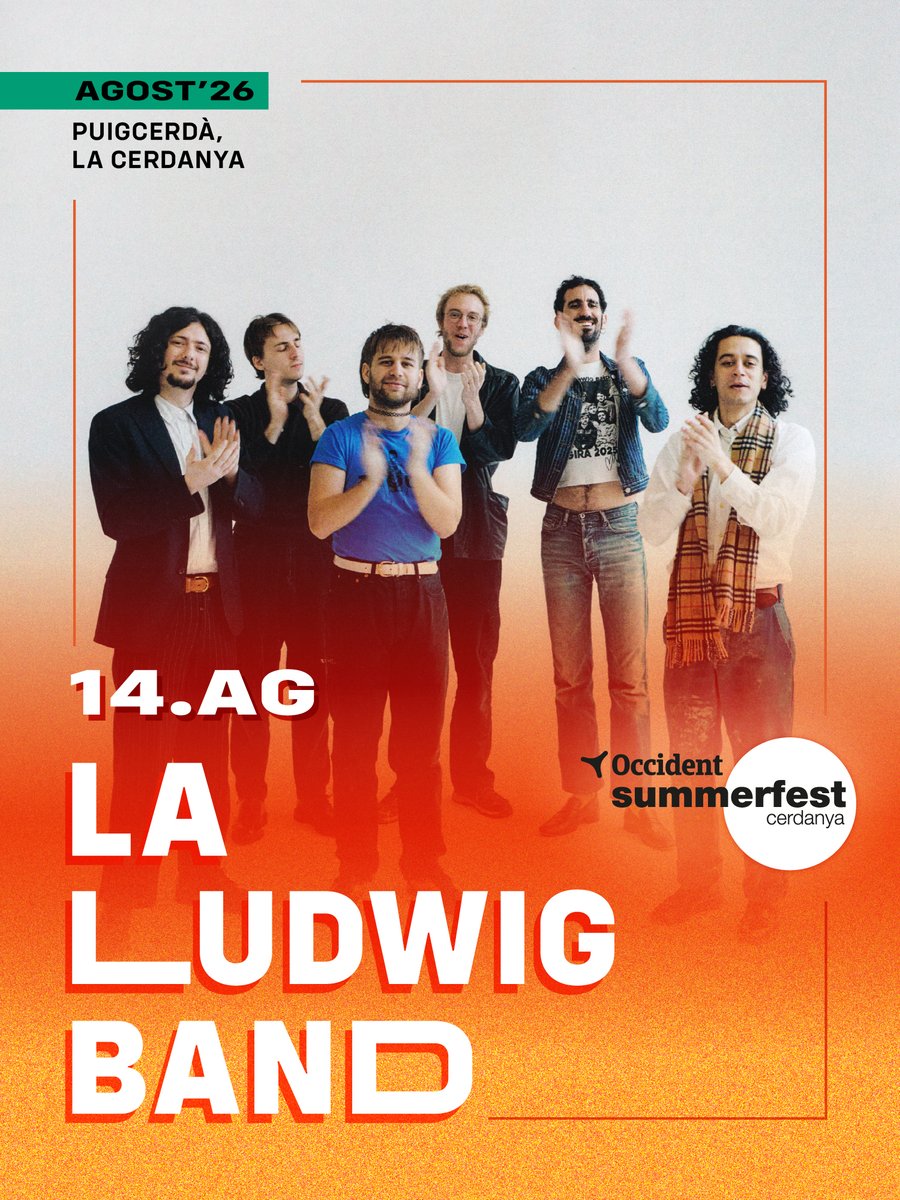 SummerfestC's tweet photo. 🎸 LA LUDWIG BAND AL OCCIDENT SUMMER FEST 🎸

Lletres que expliquen històries i melodies que es queden a dins. La Ludwig Band arriba a la Cerdanya amb un directe imprescindible per fer-nos cantar, riure i sentir cada vers com si fos nostre.

🎟️ Entrades a https://t.co/q13f3mx0v9 https://t.co/vuk9LDeBwE