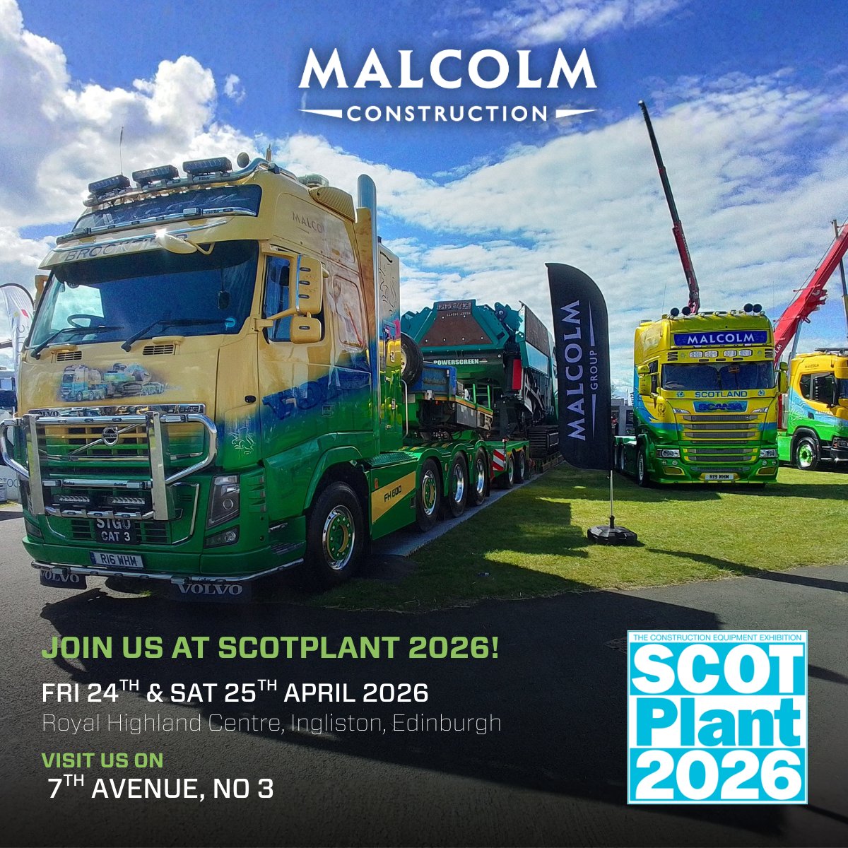 MalcolmGroup's tweet image. ⏳ 1 week to go until ScotPlant 2026! 👋

If you are heading to the show, make sure to stop by and see us at 7th Avenue, No. 3 – we would be delighted to welcome you.

#ScotPlant2026 #MalcolmConstruction #Plant