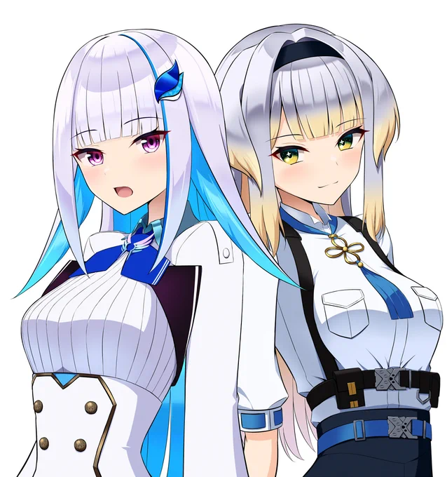 リゼ様&るり嬢 にじそうさく11にてサークルスペースに飾るポスターのイラストになります! #ヘル絵スタ #栞葉書