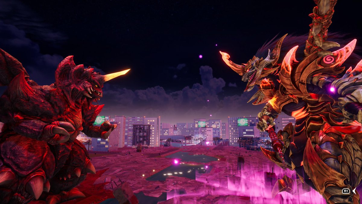Kimanishere15's tweet photo. Two destructive and dangerous forces collide. @GigaBashGame #GigaBash #SupportGigaBash #MoreDLC #Godzilla #Ultraman #Gamera #Kong #Toho https://t.co/rlLUX6nFpg