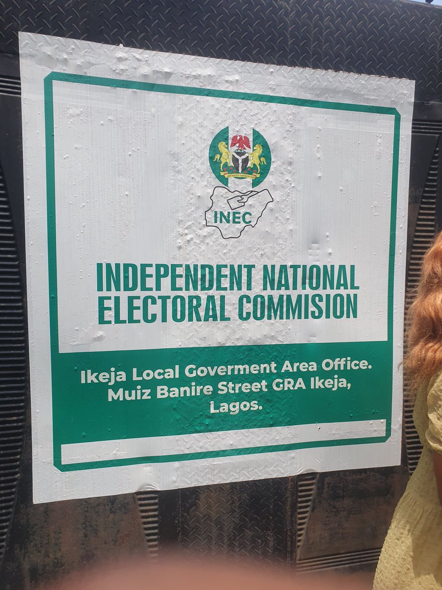 calvinhent's tweet image. Been at ikeja Inec office since 10am and this inec officials are saying thier server is down.