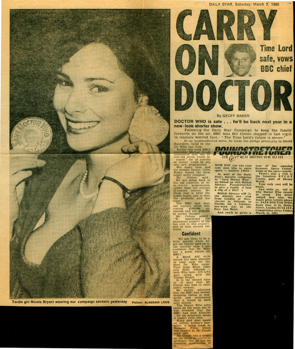 DoctorWhoPix's tweet image. Carry On Doctor ~ Daily Star, 1985

#DoctorWho #DrWho