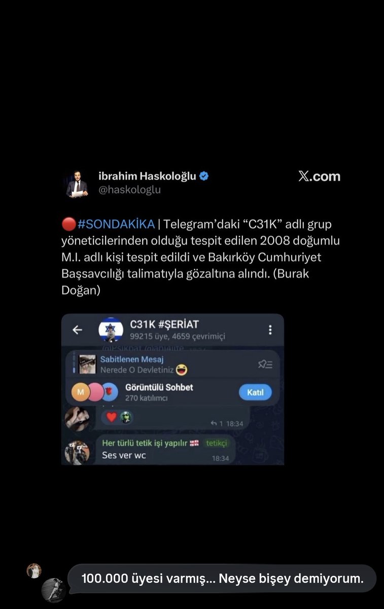 sumaye_28's tweet photo. 100 bin üye fetöden yüzlerce insan tutuklandı gece baskın yapıldı 100 bin değil 200 bin dahi olsa ve hepsi çocuk bile olsa tutuklanıp haspe atılması gerekiyor gerekirse müebbet @EmniyetGM

#Kahramanmaraş
#telegramkapatılsın
#SONDAKİKA
#c31kTUTUKLANSIN https://t.co/FwFESyfrLF