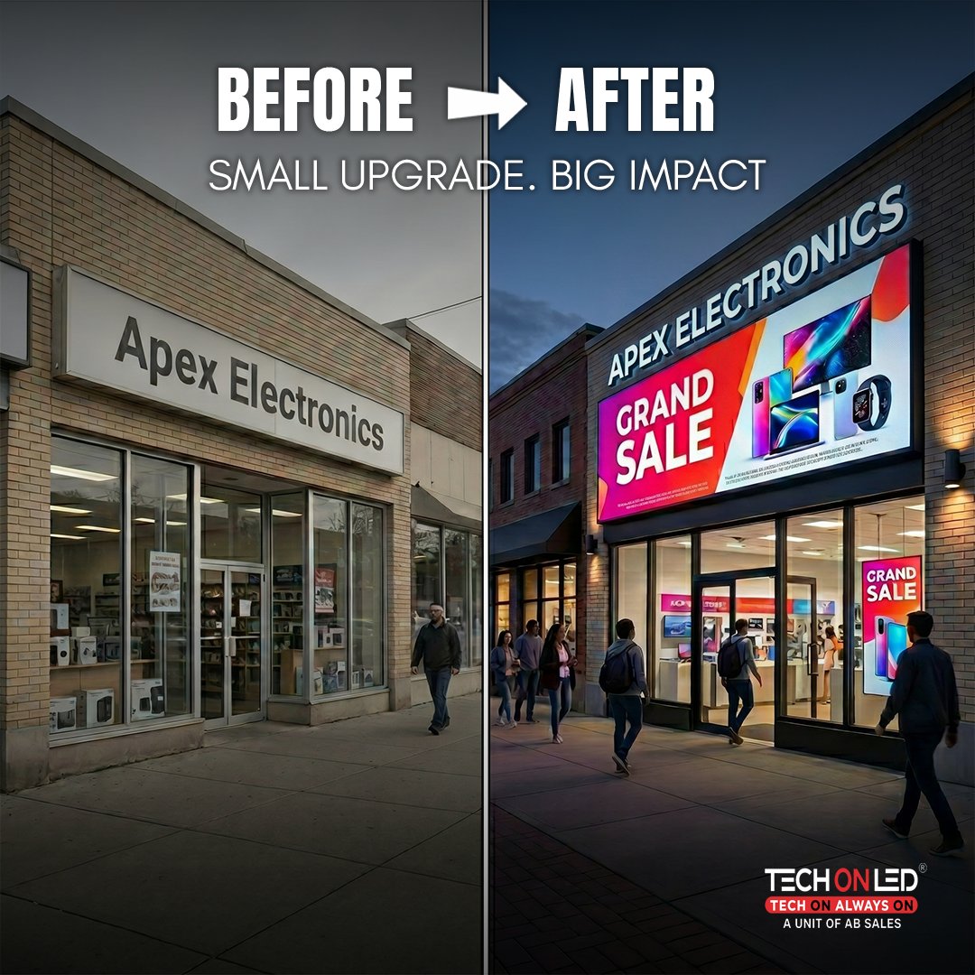 Techon_Led_'s tweet image. Same place. Same business. Better results.

Not design. Visibility.

✔ LED
✔ Dynamic content
✔ Strong presence
More attention. More footfall.
Visibility = Opportunity.

DM to upgrade.

#ledwall #leddisplay #businessadvertising #footfall #businessvisibility #techonled