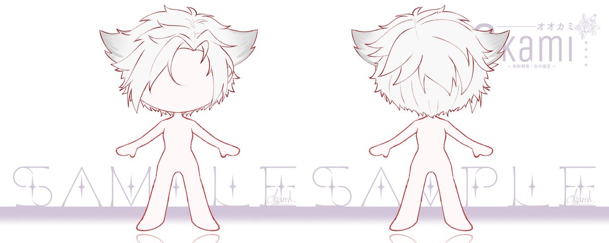 Okami0420's tweet image. 【約稿勿存！🍎】
衣服與髮型的視圖～
雖然是不同時間委託的，
不過是同一隻角色的，於是一起發了！♡
謝謝委託人再次光顧！- ̗̀♡ ̖́-

——————————
#絵画 #約稿 #Sample