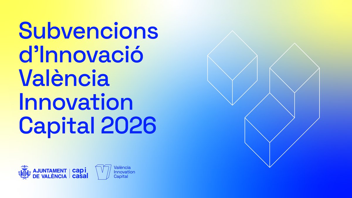 AjuntamentVLC's tweet image. 🚀 1 MILIÓ D’EUROS

Per a idees que no es queden en idees.

Subvencions a la #innovació a la ciutat de #València.

💻 Sol·licita-les ara: bit.ly/3QJl2G0

⏳ Fins al 18 de maig
💸 Màxim 100.000 € per projecte