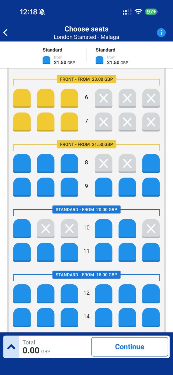 Kevin_Brown07's tweet photo. Why are @Ryanair charging £18 for a standard seat. £23 for up front. I travel with them a lot and have never been quoted those prices. https://t.co/6V4FhHYp8f
