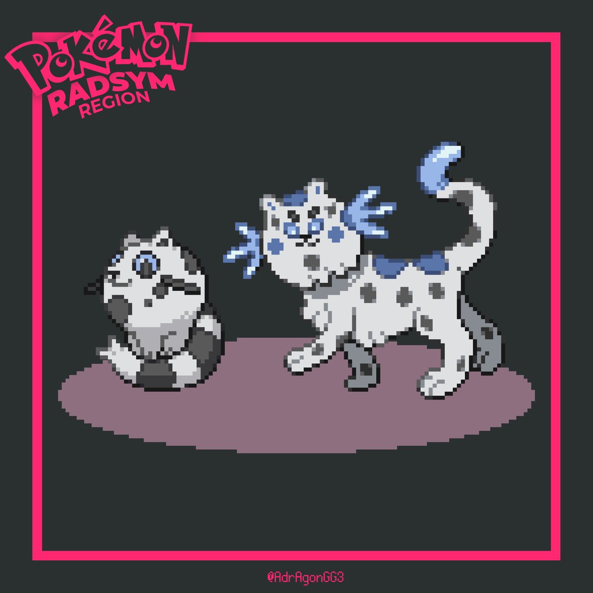 AdrAgonGG3's tweet photo. A little detour to the top of the mountain!
Here, the mons are adapted to negative temperatures!
Pallpard - Normal/Ice 🐈❄️
Leopice - Steel/Ice 🐆🧊 https://t.co/9W0uJTUeFq