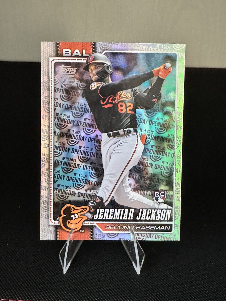 🎉Check out 2026 Topps Series 1 Celebration 🎉- Jeremiah Jackson Opening Day Foil RC #277🎉
 ebay.us/m/mab3xr #eBay via <a href="/eBay/">eBay</a>