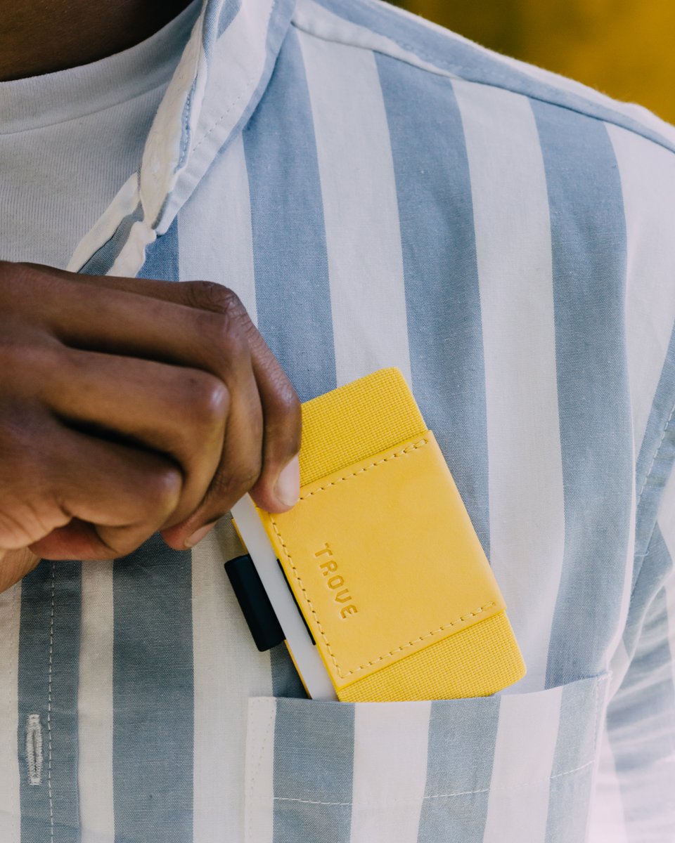 Trovecc's tweet photo. Ready for the weekend?
📸 ft. Trove Swift Ultra-Slim Wallet in Yellow https://t.co/wKAQQXBTr0