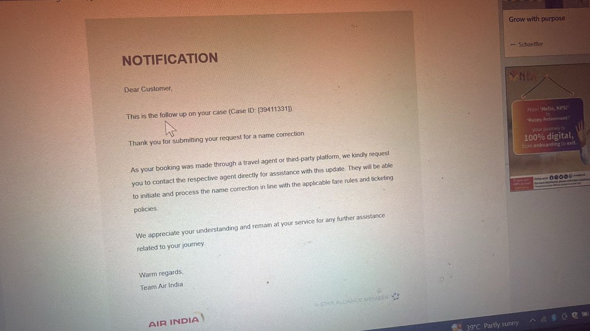 shubhzz32's tweet photo. Stuck between @bookingcom &amp; @airindia 🤦‍♂️

https://t.co/aTe2LmePXO says contact airline
Air India says contact https://t.co/nJKA7DBe8a
For 3 days we’ve been chasing for a simple gender correction (Female → Male)
Please resolve urgently 🙏
#AirIndia #BookingCom #CustomerService https://t.co/jFmmtjna84