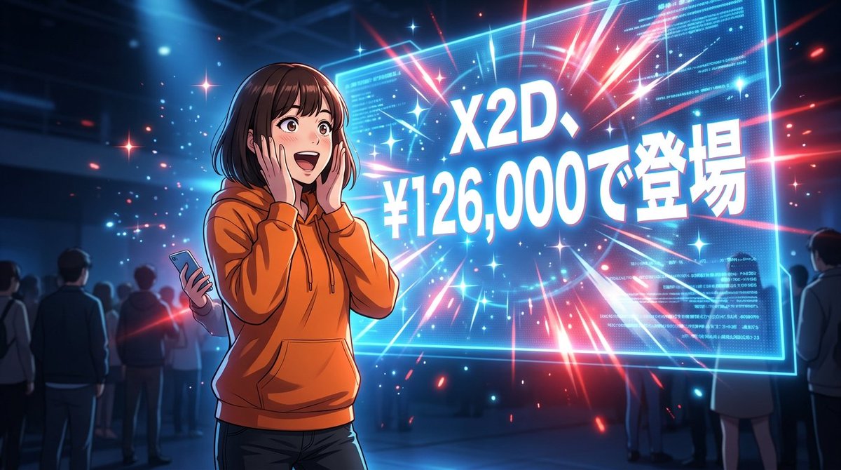 mar3dbox's tweet photo. Bambu Lab X2Dが出た。

旧旗艦X1Cは約28万円だ��た。
X2Dは¥126,000。

同じ「旗艦ライン」の後継なのに約半額。
デュアルノズル搭載・65℃チャンバー付きで。

A1mini・P1Sユーザーは「自分は買い替えるべきか」を今すぐ確認してほしい。 https://t.co/kUNWsXpRld