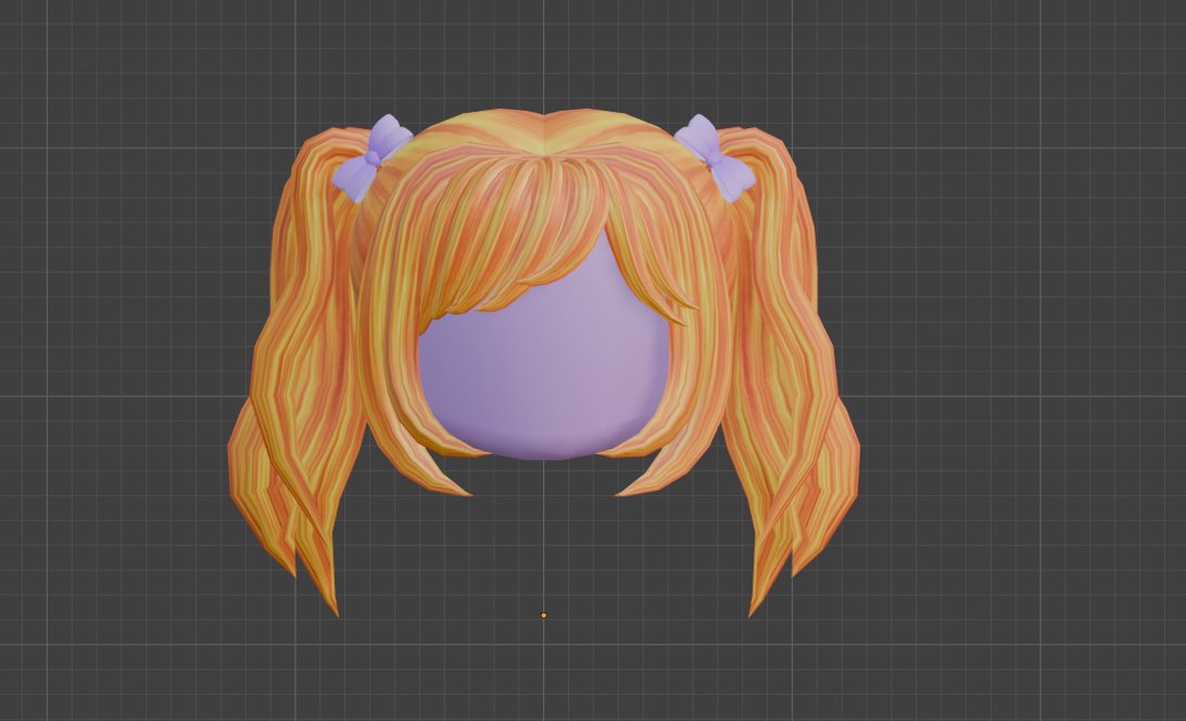 JhanaSardinha's tweet image. Fourth Roblox hair made in Blender :p
Reference attached

#blender #3d #roblox #robloxUGC