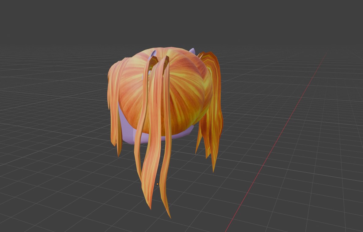 JhanaSardinha's tweet image. Fourth Roblox hair made in Blender :p
Reference attached

#blender #3d #roblox #robloxUGC