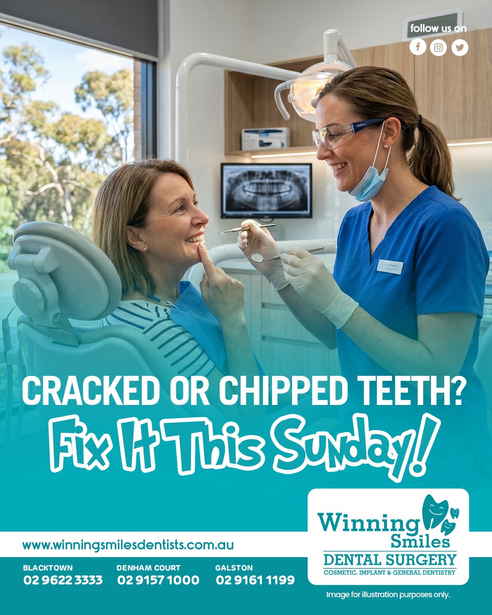 WinningsSmiles's tweet image. Cracked, chipped, or damaged teeth can affect your confidence, comfort, and daily life. At Winning Smiles Dentists, our restorative treatments — including crowns, fillings, and bridges.

#WinningSmilesDentists #Dentistopensunday #Crackedteeth #Chippedteeth #Restorativetreatments