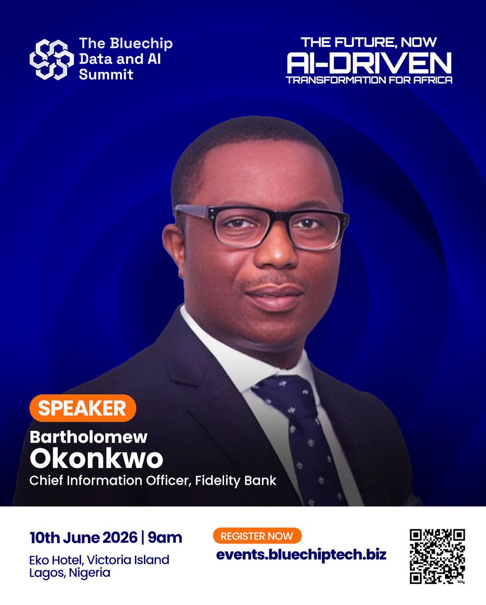 BluechipTechNG's tweet photo. This is where the conversations that matter will happen.

Top voices in Data. AI. Innovation.
All in one room.

Don’t miss it.