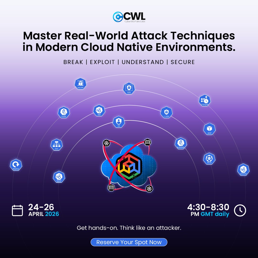 cyberwarfarelab's tweet image. 🚨 LIMITED SLOTS REMAINING 🚨Most people learn theory. Winners learn execution. 🔥 Join the live bootcamp. Learn the techniques. Build the mindset.

🚀 Register now: cyberwarfare.live/product/offens…

#CyberSecurity #Bootcamp #CWL