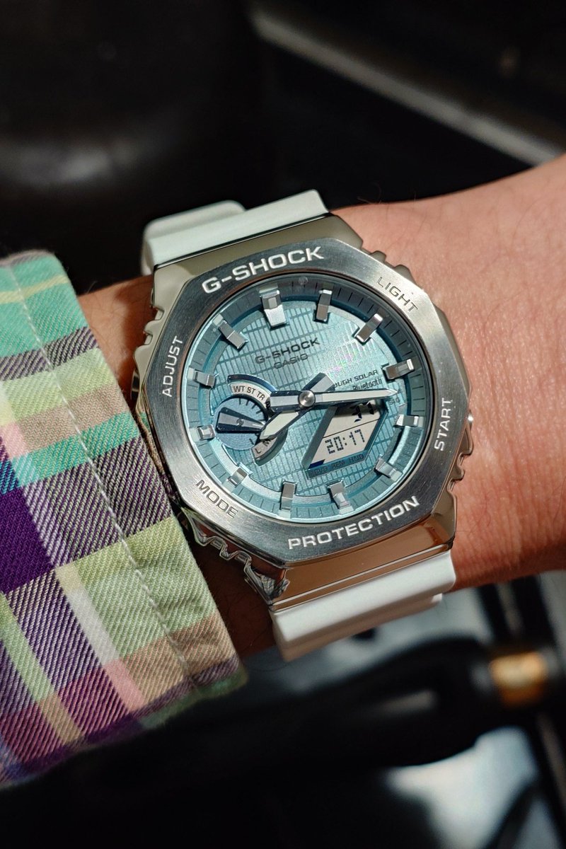 iorin___5's tweet image. ただいま宮城県🥰
特にあてのない旅でしたが旅は良いものですね。
道中体調を崩し観光どころでは無かったのが残念ですが又行きたいと思います🤭
さて3日間装着したアイスブルーカシオーク🩵
固かったホワイトバンドも馴染んできましたよ👍
#GSHOCK　#Gショック　#CASIO