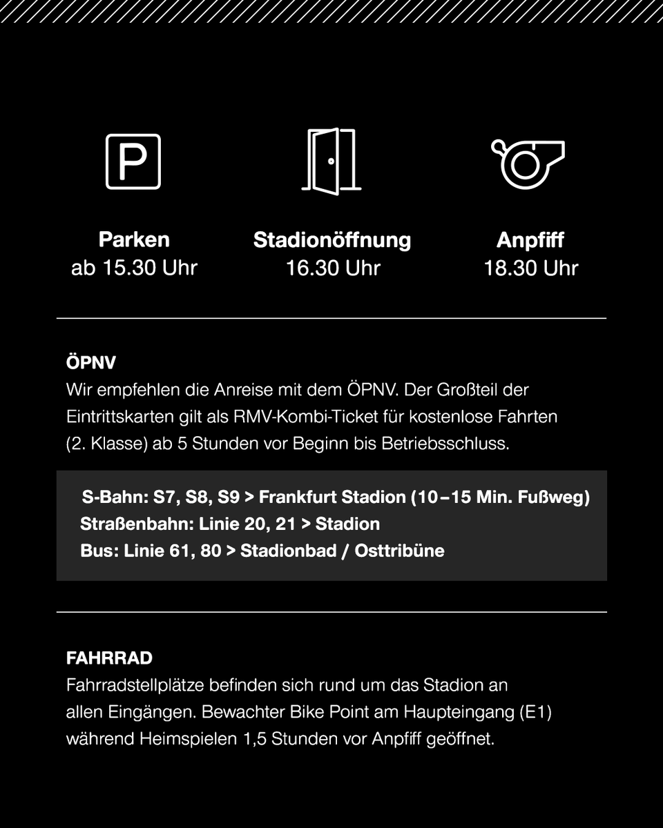 DeuBaPark's tweet photo. Morgen ist wieder Heimspiel! ⚽️
Eintracht Frankfurt vs. Leipzig.
Anpfiff ist um 18:30 Uhr! https://t.co/RvIst98Y7L