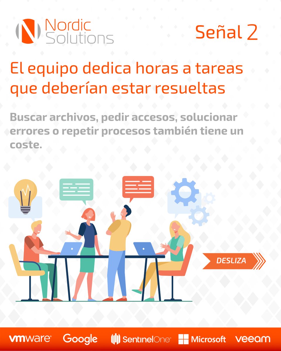 NordicSolution's tweet photo. ¿Tu empresa está perdiendo dinero sin darte cuenta?💻

Pequeñas incidencias, tareas repetitivas y problemas mal resueltos generan un coste invisible que afecta a tu productividad📉

Interrupciones constantes, tiempo perdido y prisas🚨

La clave: pasar de reaccionar a prevenir 🛠️ https://t.co/iuOFlzl83n