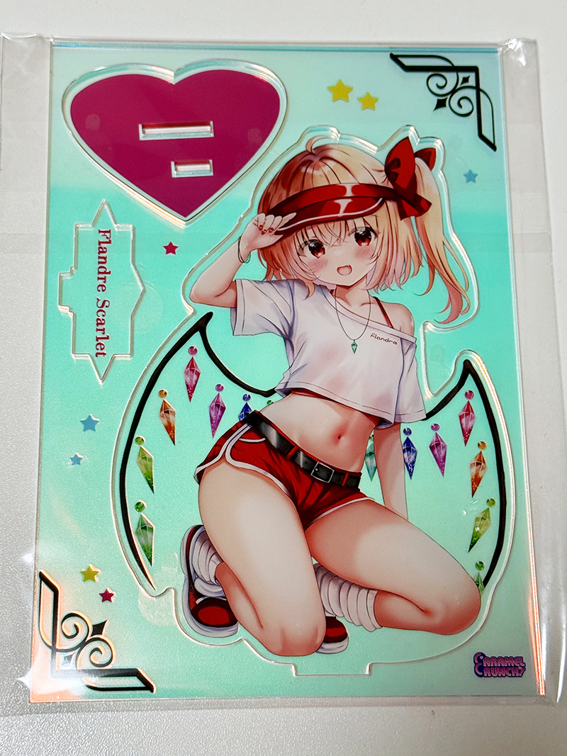 フランちゃんオーロラアクスタ届いた!めっちゃ可愛く仕上がってるー🥰キラキラ✨例大祭セット用です!サイズ190×130mm
#東方 #フランドール・スカーレット #例大祭 