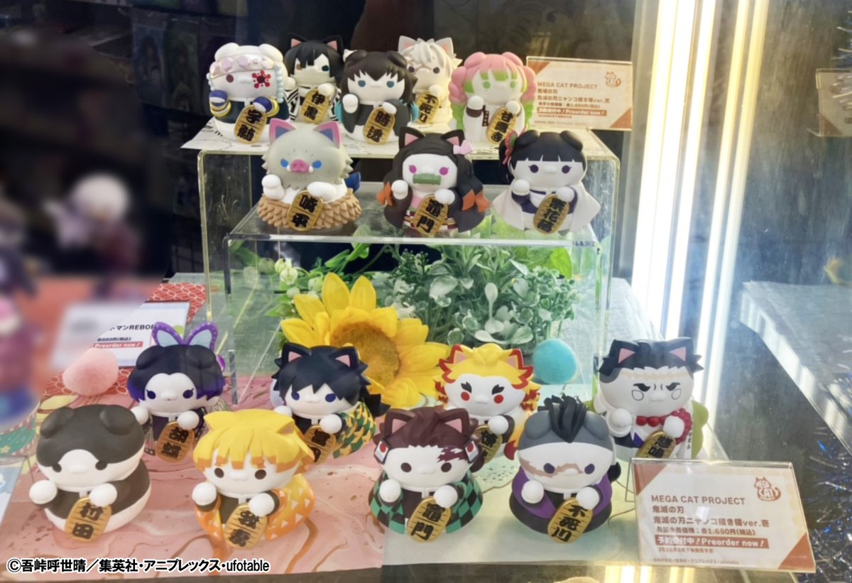 【#鬼滅の刃】

˗ˏˋ  展示情報 ˎˊ˗

＿＿＿◣＿＿＿＿＿◢＿＿＿

　MEGA CAT PROJECT
　　鬼滅の刃
鬼滅の刃ニャンコ招き猫ver.弐
＿＿＿＿＿＿＿＿＿＿＿＿𓂃

彩色原型を「アニメイト渋谷店」にて展示中！
お越しの際はぜひチェックしてメガ👀

animate-onlineshop.jp/pn/%E3%80%90%E…
#MEGACATPROJECT