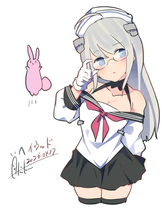 ヘイウッド『Really?』 #艦これ #ヘイウッド #艦これ版深夜の真剣お絵描き60分一本勝負 #艦これ版真剣お絵描き60分一本勝負_20260417