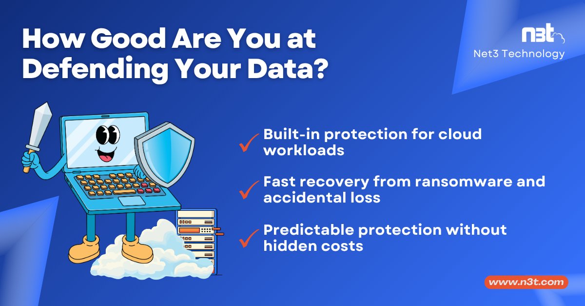 N3TTech's tweet image. Threats don’t slow down.  With Net3's Disaster Recovery Services, businesses have built-in protection AND recovery.  Keep your data secure, available, and ready when your business needs it most.

hubs.ly/Q04bWSF30

#ManagedServices #ManagedServiceProvider #DisasterRecovery