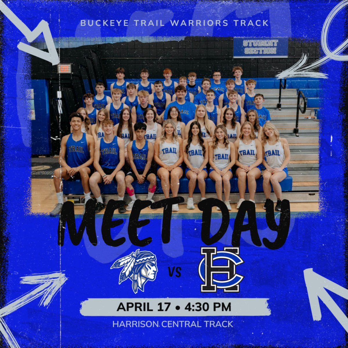 BTHighWarriors's tweet image. The Warriors will compete in the Harrison Central Invitational tonight. Field events start at 4:30pm and running at 5:15pm. Good Luck Warriors!!
#WarriorPride